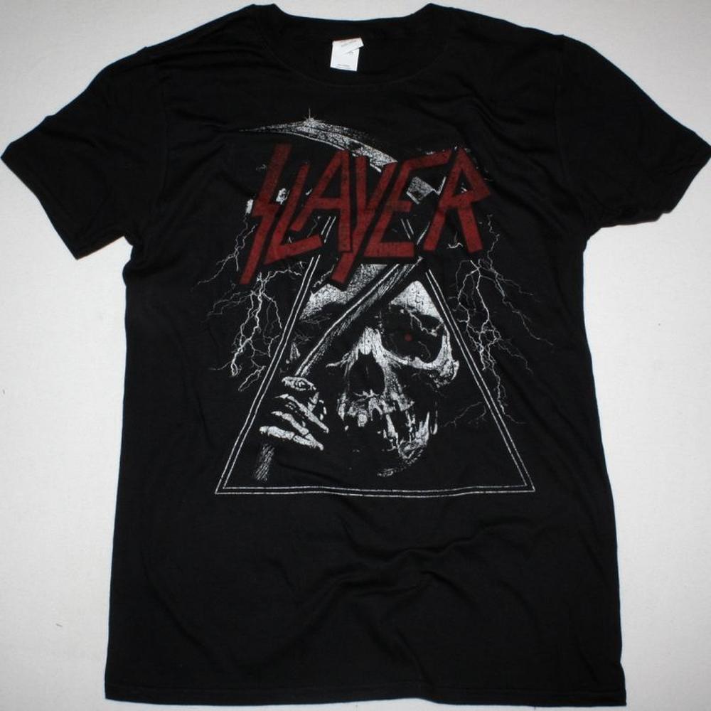 Slayer Triangle Reaper Metal Band Graphic Classic Black Unisex Apparel T-Shirt